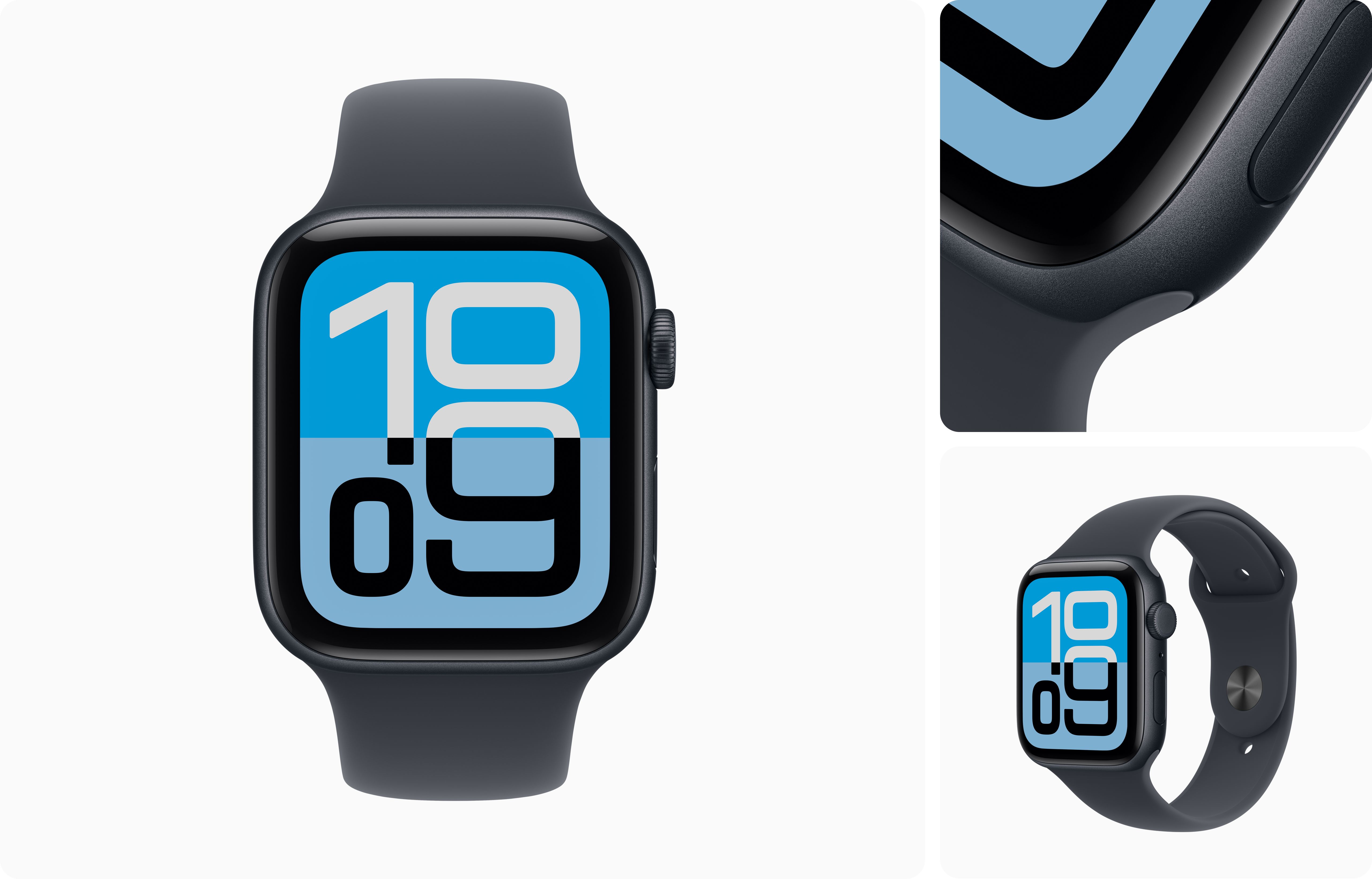APPLE WATCH SE 2ND GENERATION 44MM GPS MIDNIGHT ALUMINIUM WITH MIDNIGHT SPORT BAND M/L MXEK3 thumbnail 2
