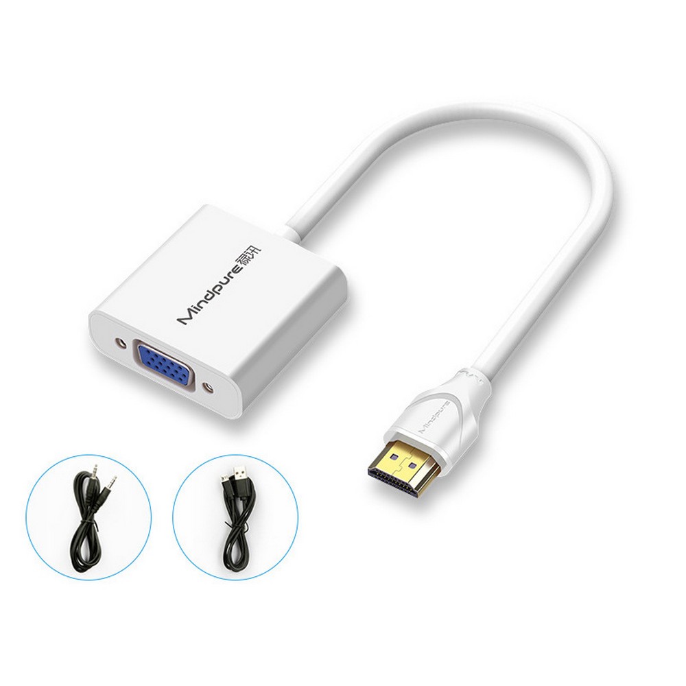 MINDPURE HDMI TO VGA CONVERTER WITH AUDIO WITH POWER SUPPLY BLACK LX10213