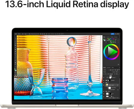 APPLE MACBOOK AIR 13 INCH M2 CHIP 8 CORE CPU 8 CORE GPU 16GB 256GB STARLIGHT ARABIC MC7W4 thumbnail 6