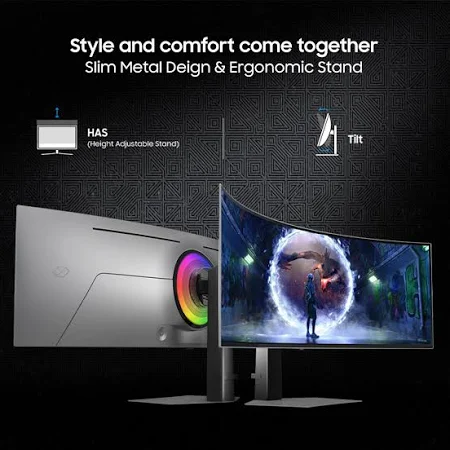 SAMSUNG G9 G952 49 INCH ODYSSEY OLED SMART DUAL QHD 240HZ 0.03MS GAMING MONITOR LS49DG952SMXUE thumbnail 9