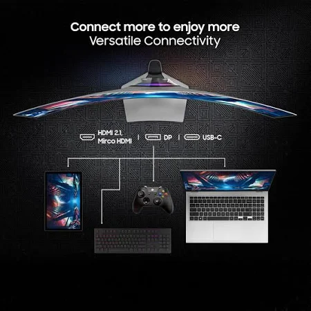 SAMSUNG G9 G952 49 INCH ODYSSEY OLED SMART DUAL QHD 240HZ 0.03MS GAMING MONITOR LS49DG952SMXUE thumbnail 8