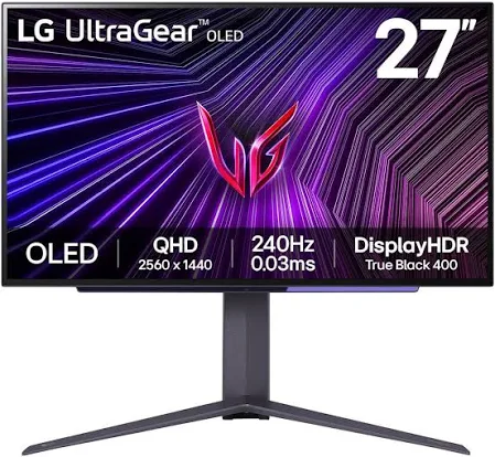 LG GAMING MONITOR 27 INCH ULTRA GEAR OLED QHD WITH 240HZ 0.03MS 27GS95QE-B.AMA thumbnail 3