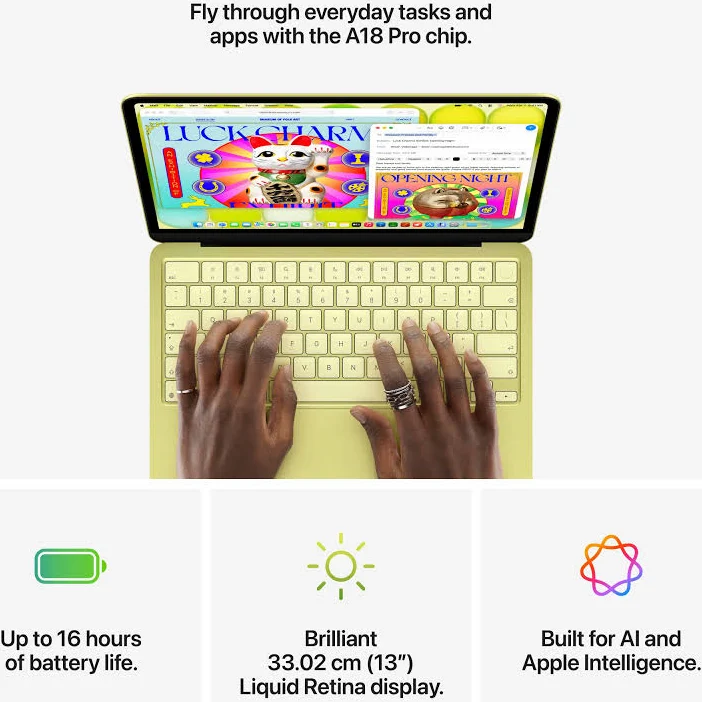 APPLE MACBOOK NEO 13-INCH A18 PRO CHIP 6 CORE CPU 5 CORE GPU 8GB 512GB SSD TOUCH ID ARB INDIGO MHFG4 thumbnail 9