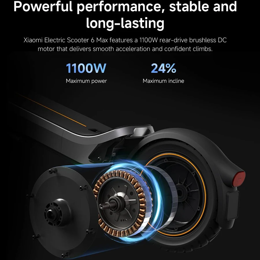 MI XIAOMI ELECTRIC SCOOTER 6 BLACK DDHBC31LQ thumbnail 3