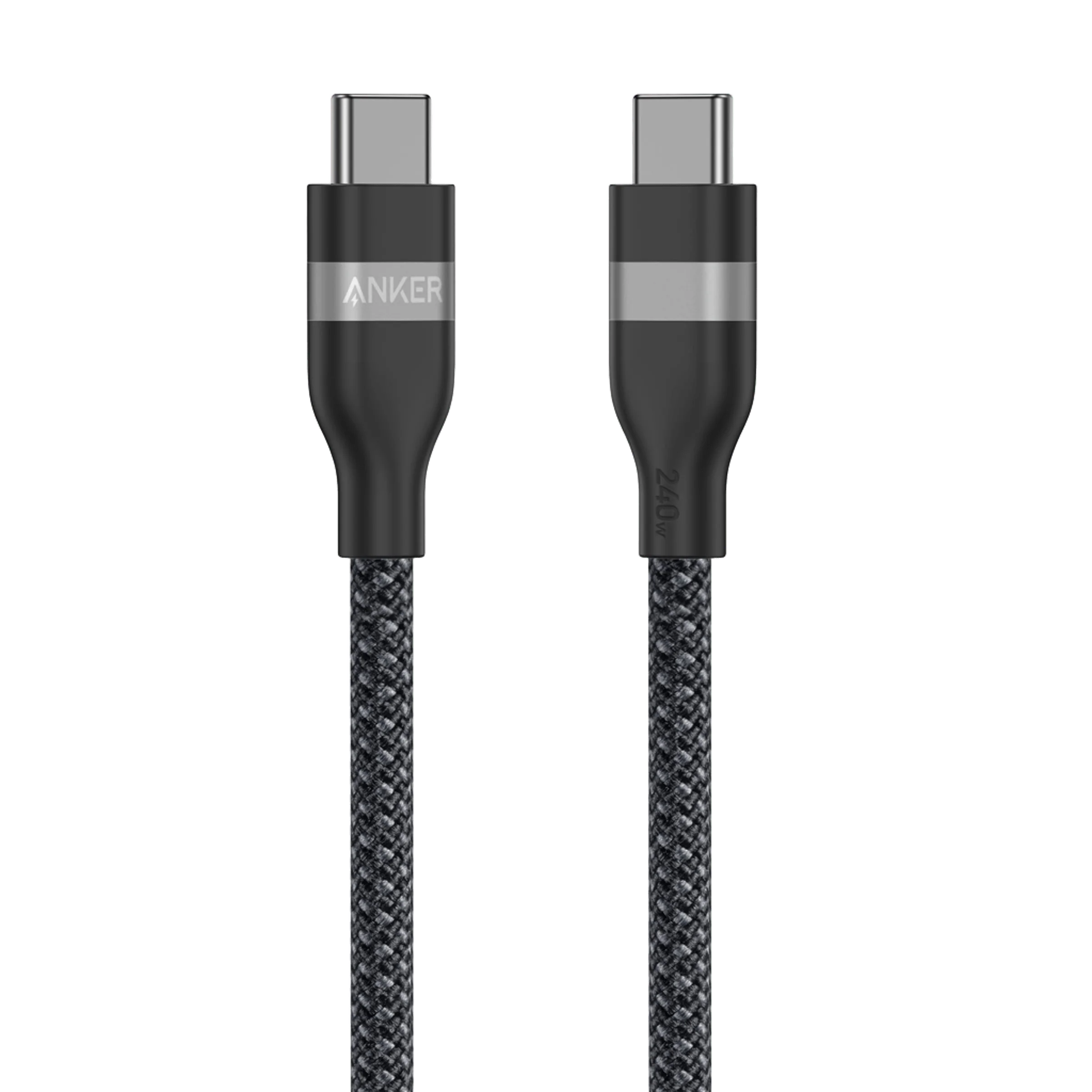 ANKER USB C TO USB C 240W UPCYCLED BRAIDED 3FT CABLE BLACK A82E2H11