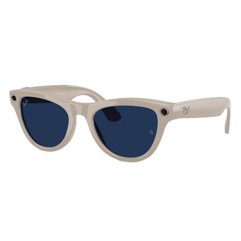 RAYBAN META SKYLER SHINY CHALKY GRAY TRANSITION SAPPHIRE RW4010