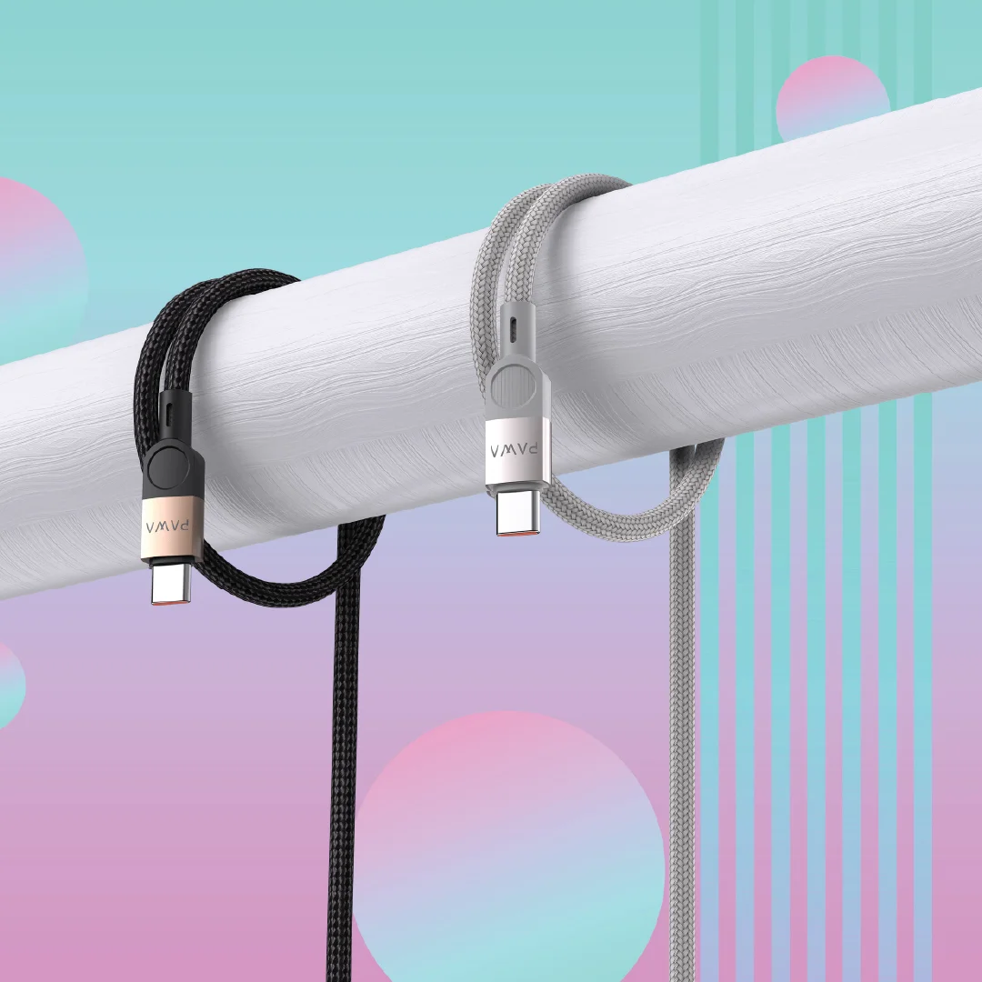 PAWA LEVIN USB A TO TYPE C 3.1A BRAIDED CABLE 1.2M GREY TITANIUM PW-12BDC251-GYTT thumbnail 2