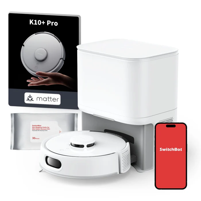SwitchBot Mini Robot Vacuum K10+ Pro White W3011026
