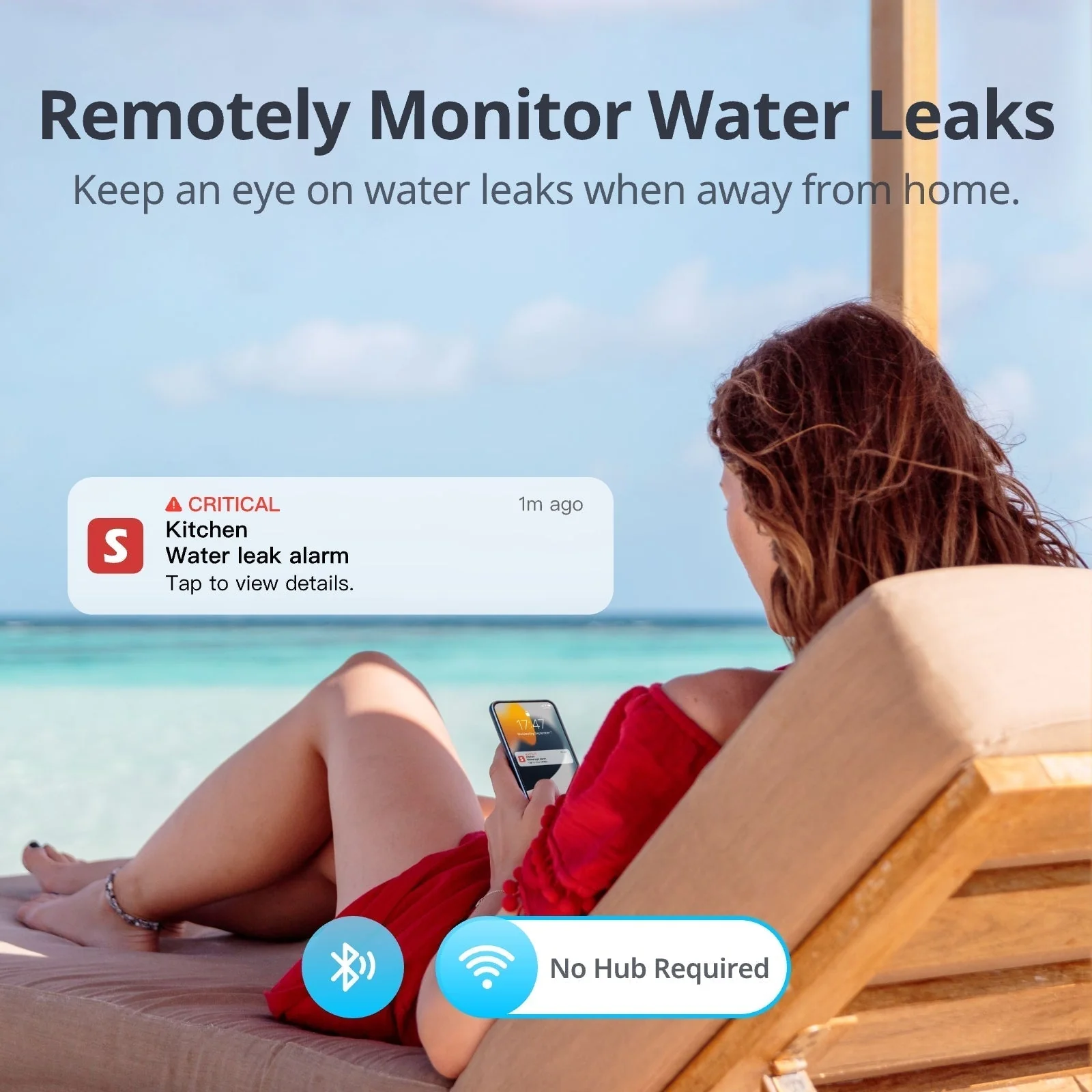 SWITCHBOT WATER LEAK DETECTOR WITH SENSOR CABLE WHITE W4402010 thumbnail 6