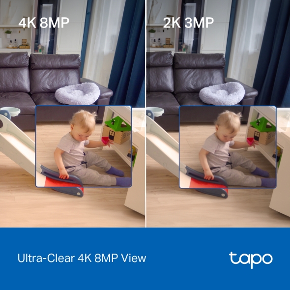 TP-LINK TAPO 4K ULTRA HD PAN-TILT AI HOME SECURITY WI-FI CAMERA TAPO C250 thumbnail 4