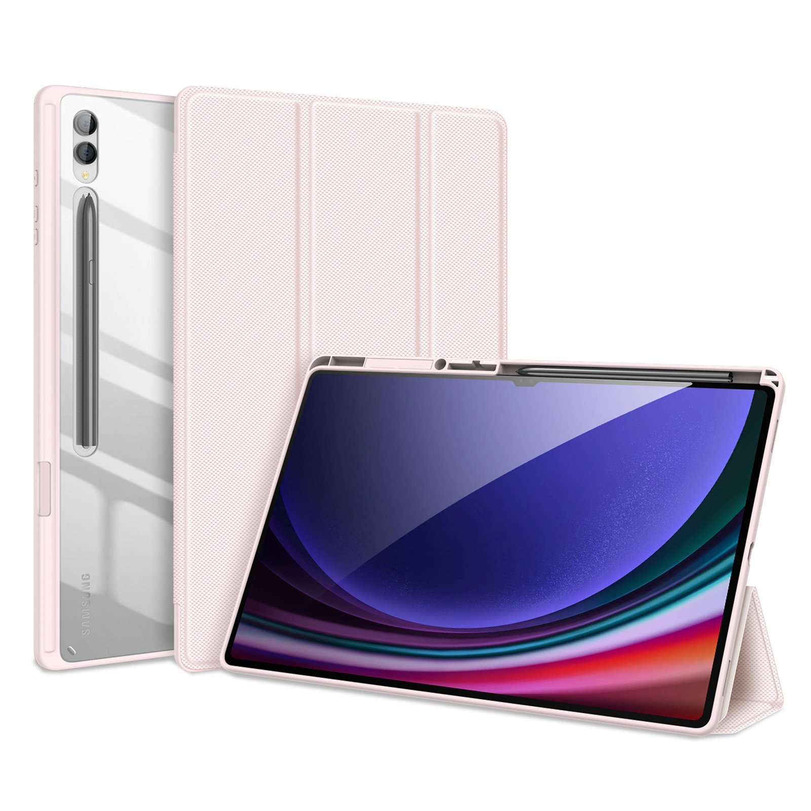 DUXDUCIS SAMSUNG TAB S10 ULTRA/S9 ULTRA/S8 ULTRA TOBY SERIES CASE PINK TOBY-0216