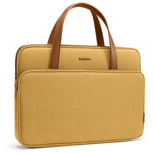 TOMTOC VERSATILE A11 14 INCH LAPTOP HANDBAG YELLOW A11D3Y1
