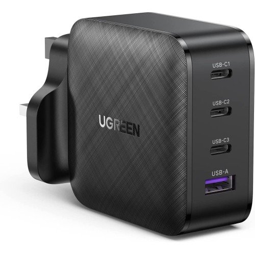 UGREEN PD 4 PORT FAST WALL CHARGER 65W GANX (3CIA) BLACK 70819