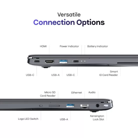 ONSOR TURS 14 INCH INTEL CORE I5 1335U 8+512GB INTEL IRIS XE WINDOWS 11 HOME QHD DISPLAY BACKLIT KEYBAORD CHARCOAL T1420I1335U8512CH thumbnail 3