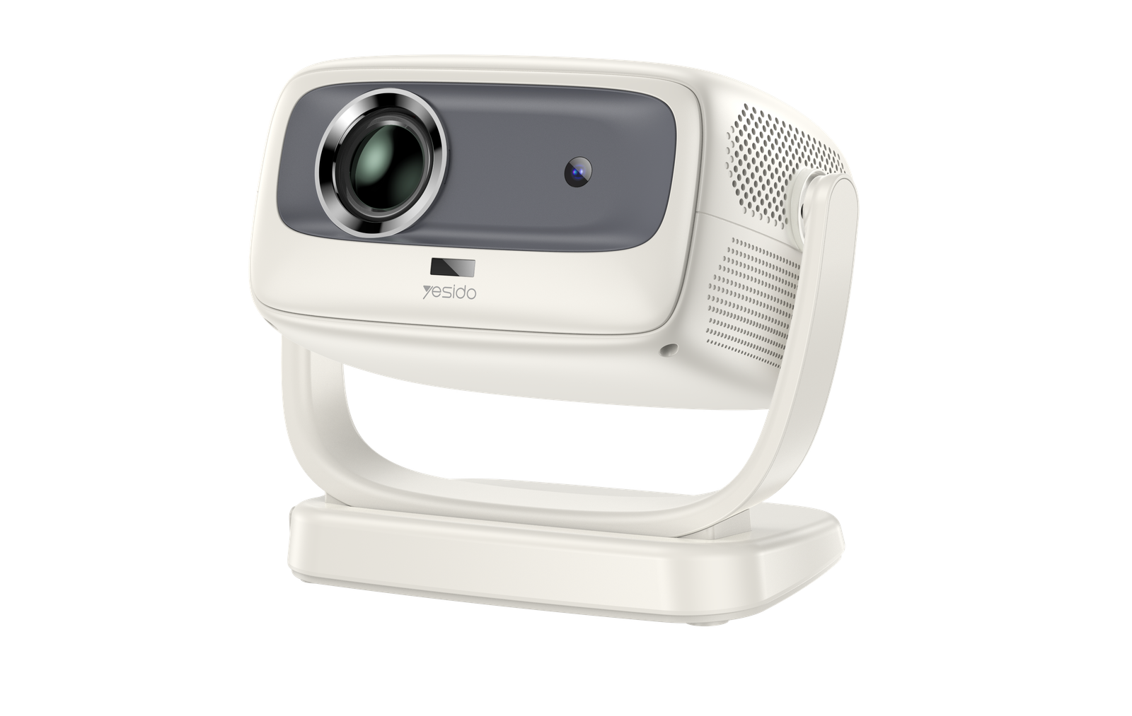 YESIDO 4K RESOLUTION ANDROID 9.0 ADJUSTABLE PROJECTOR WHITE TV13
