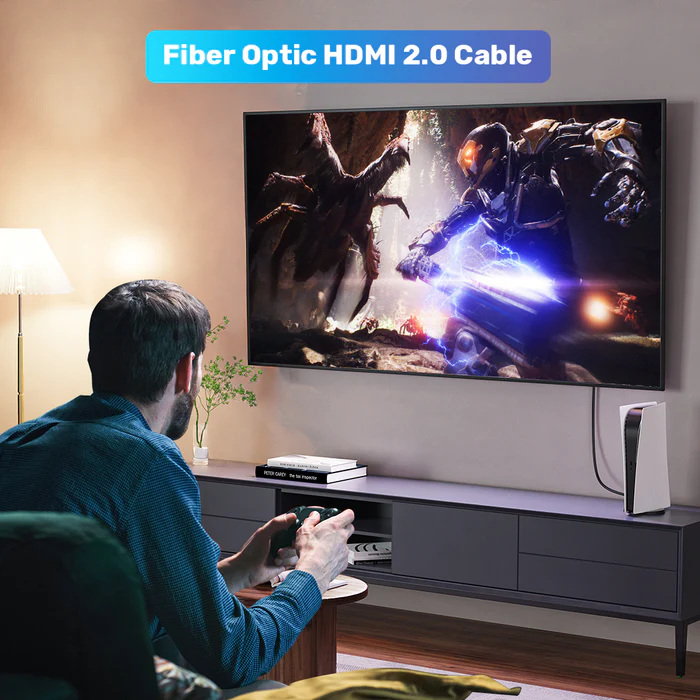 UNITEK 4K 60Hz HDMI FIBER OPTIC CABLE 15M BLACK C11072BK-15M thumbnail 10