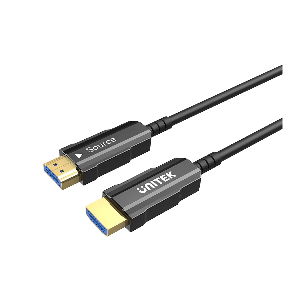 UNITEK 4K ULTRA HD 60HZ HDMI FIBER OPTIC CABLE 50M BLACK C11072BK thumbnail 2