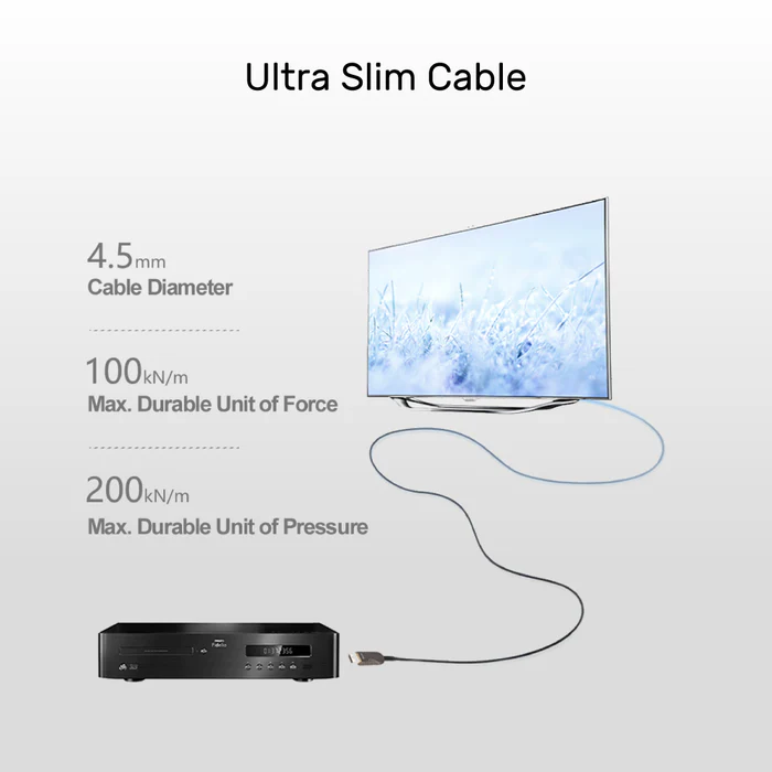 UNITEK ULTRA PRO HDMI 2.0 ACTIVE OPTICAL CABLE 40M BLACK C11072BK thumbnail 5