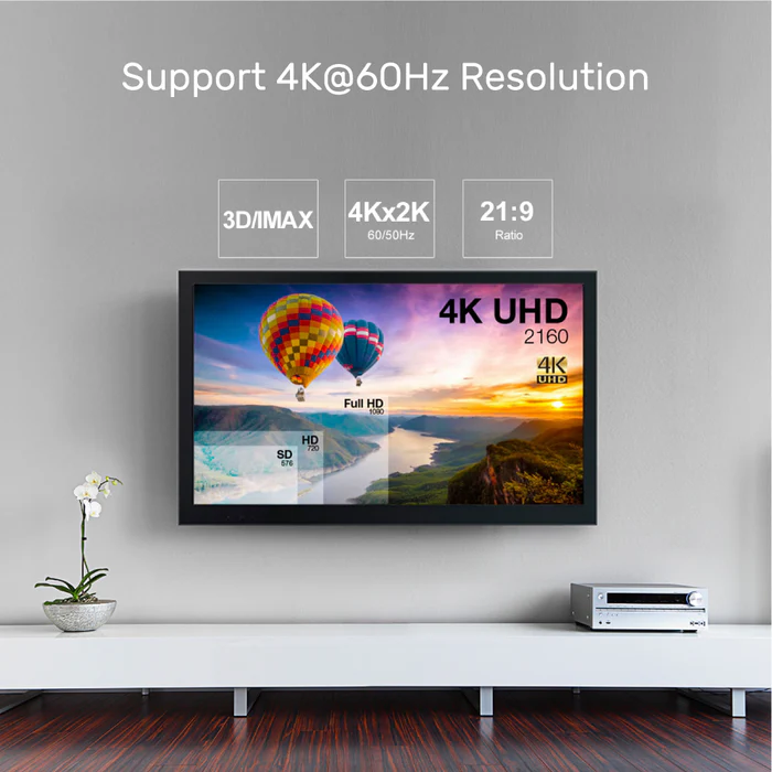 UNITEK ULTRA PRO HDMI 2.0 ACTIVE OPTICAL CABLE 40M BLACK C11072BK thumbnail 4