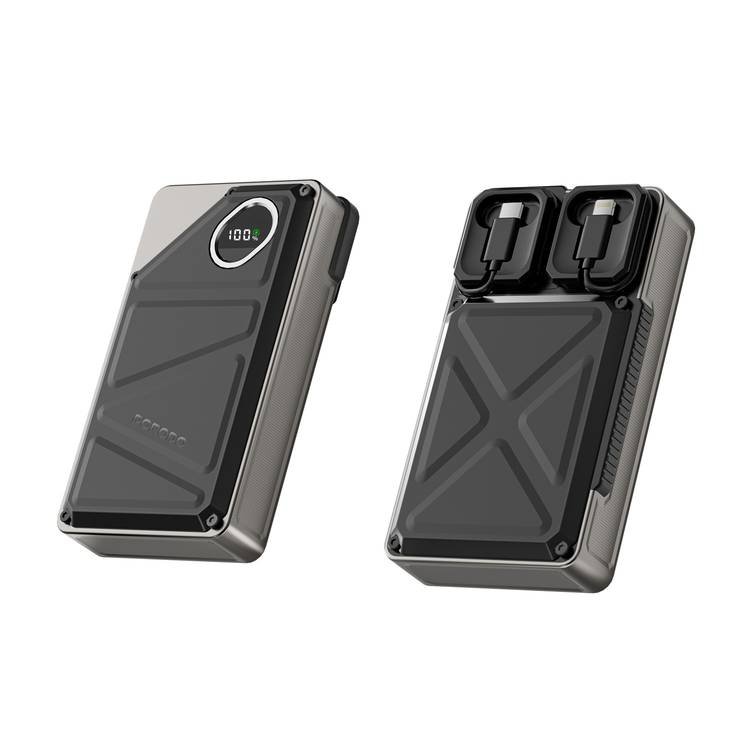 Porodo 20000mAh Power Bank Built-In Type-C & Lightning PD-PBFCH056-BK