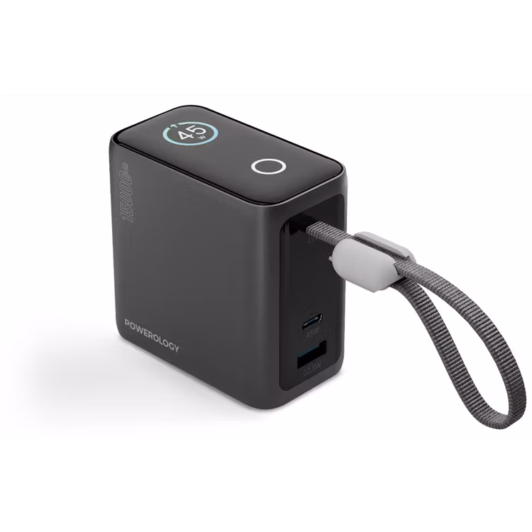 POWEROLOGY 15000MAH MINI POWERBANK BLACK PPBCHA60BK