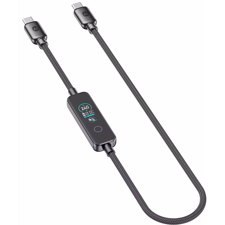 POWEROLOGY TFT CHARGELINK 240W USB C CABLE BLACK PCABCM0121BK