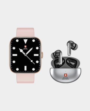 SWISS MILITARY ALPS 4 SMART WATCH ROSE GOLD WITH SWISS MILITARY VICTOR 3 BUDS