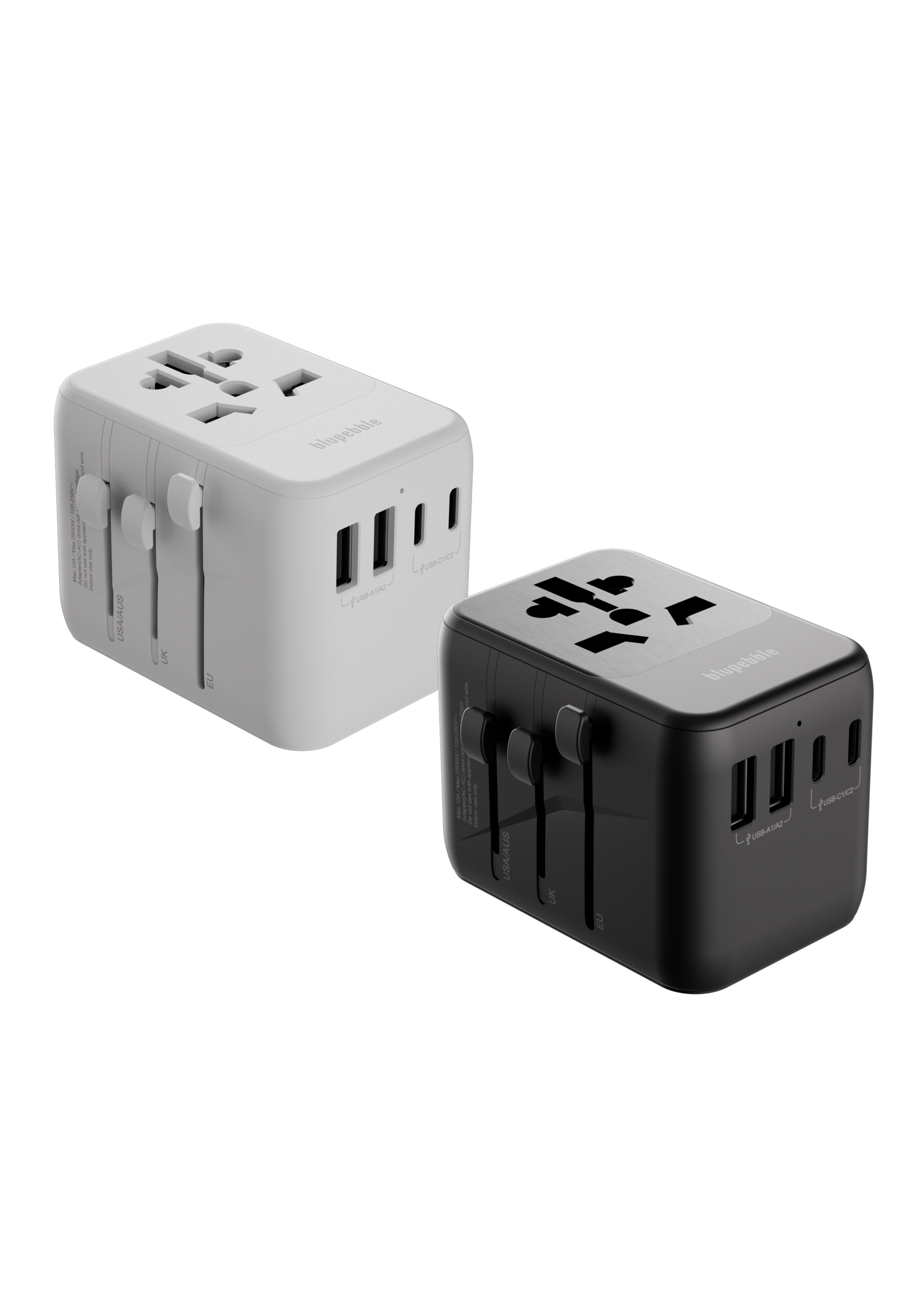 Bluepebble Passport 5 World Travel Adapter with GaN III Tech - 35W, 3 USB-C & 2 USB-A BP-TVL005