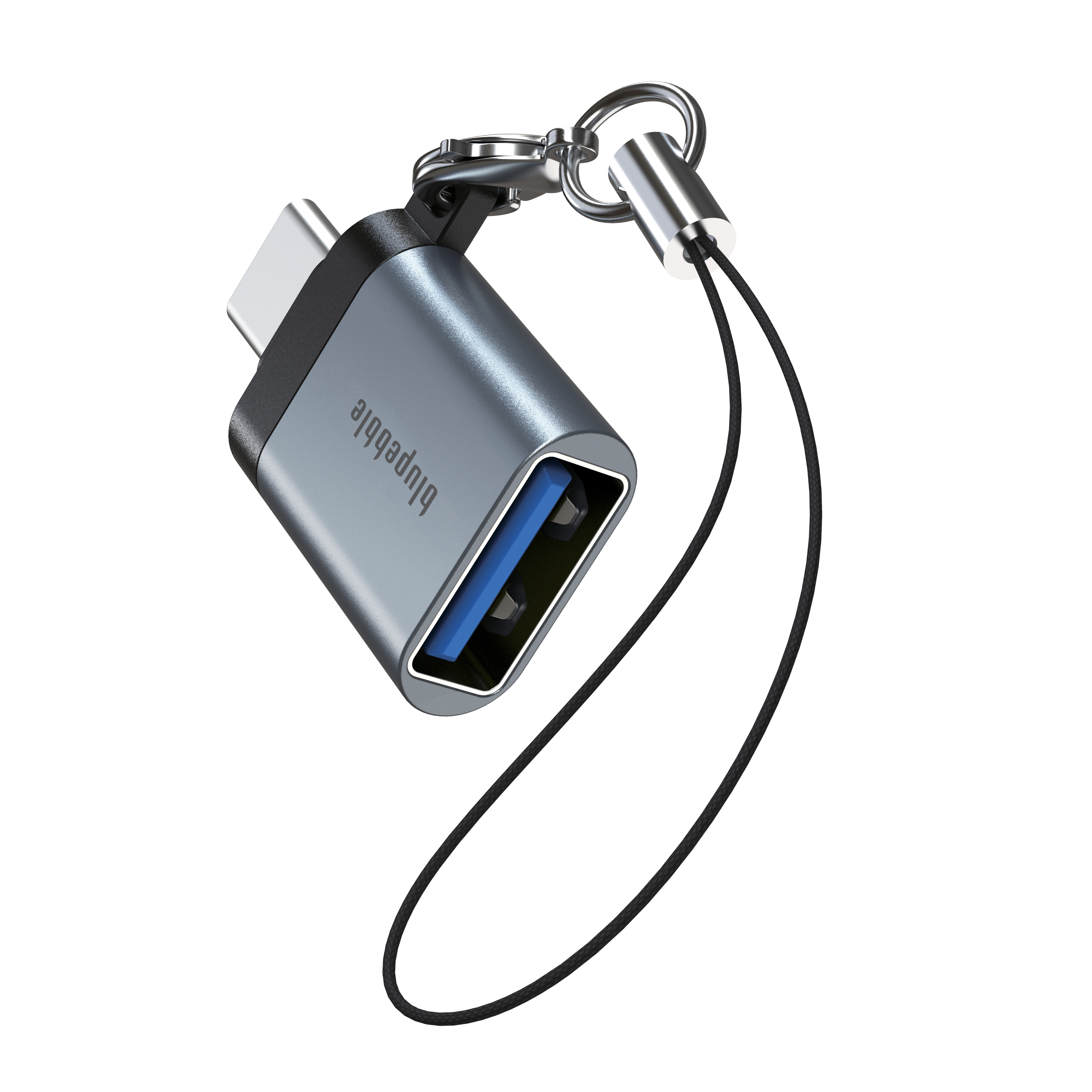 BLUPEBBLE USB-C TO USB-A USB 3.0 OTG ADAPTER GREY BP-OTGC23.1-GY