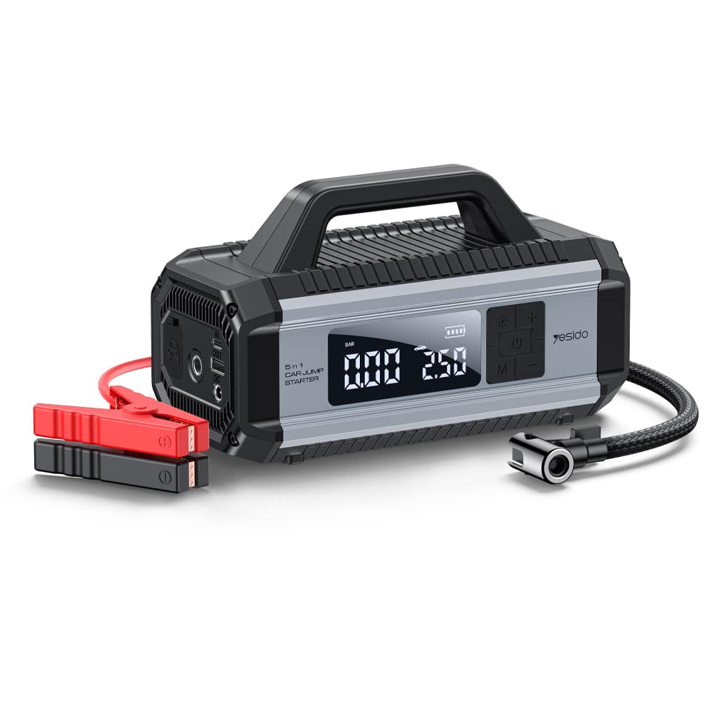 YESIDO 5 IN 1 JUMP STARTER & MULTIFUNCTION PUMP BLACK VC13