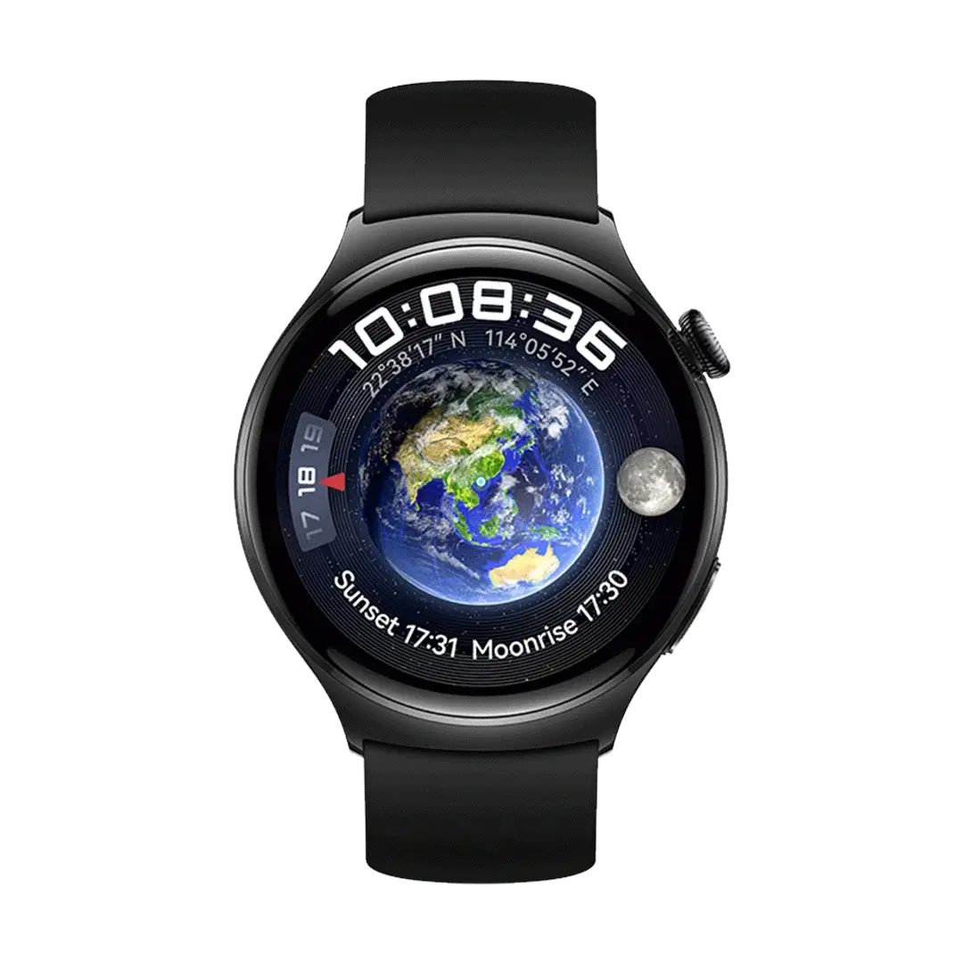 HUAWEI WATCH 4 BLACK STAINLESS STEEL CASE FLUOROELASTOMER STRAP ARC-AL00