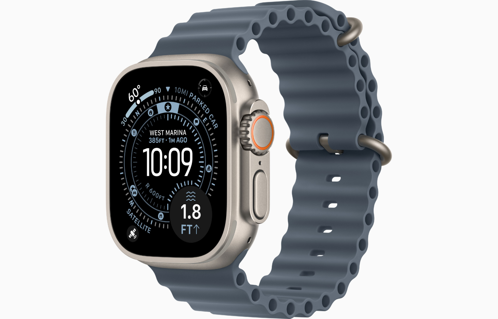 APPLE WATCH ULTRA 3 49MM GPS + CELLULAR NATURAL TITANIUM CASE WITH BLUE OCEAN BAND MEWH4