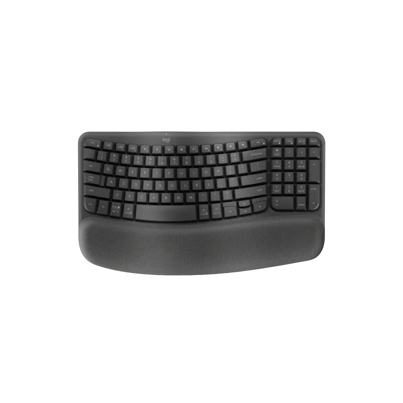 LOGITECH WAVE KEYS WIRELESS ERGONOMIC KEYBAORD BLACK 920-012319