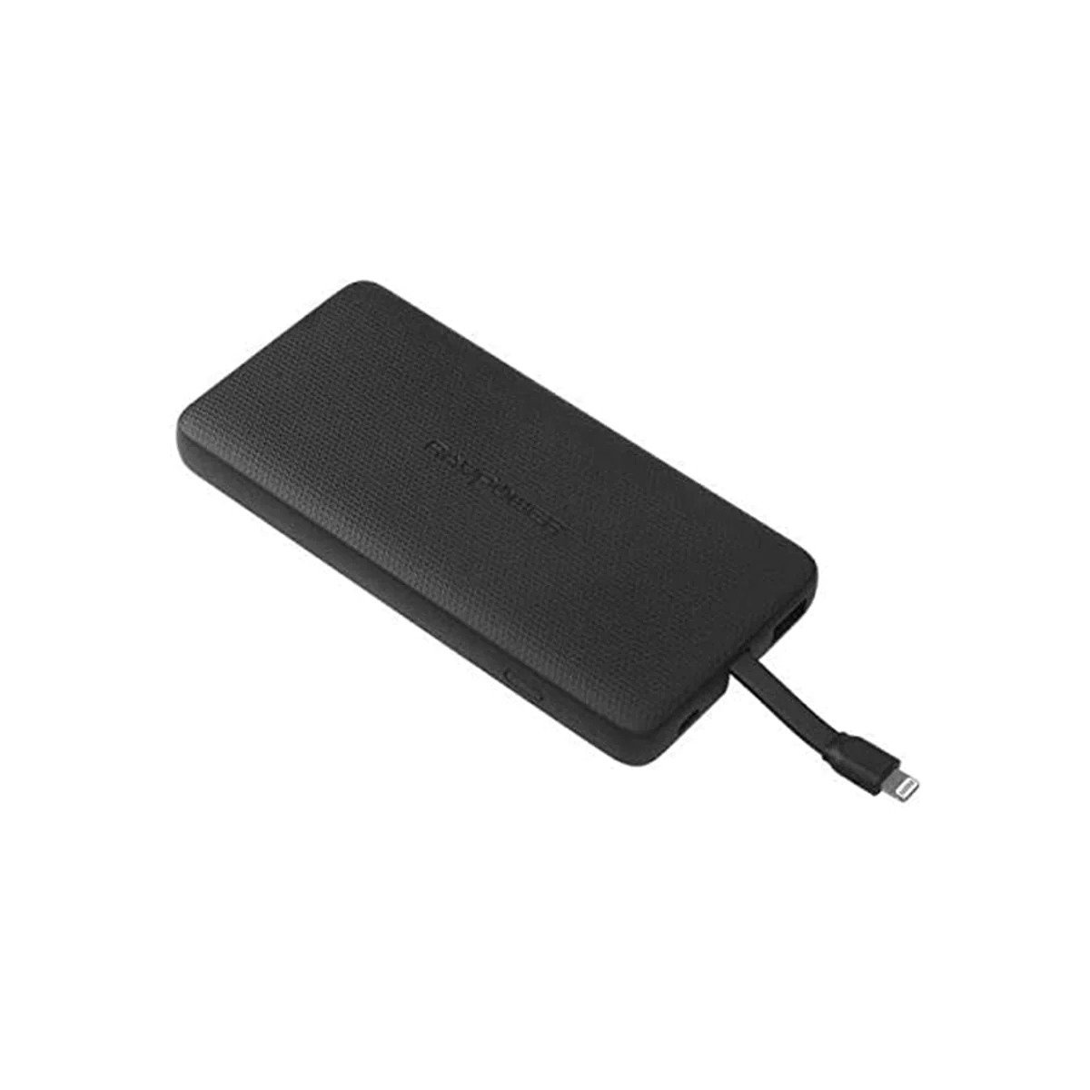 RAVPOWER 10000MAH POWER BANK WITH BUILT-IN LIGHTNING CABLE BLACK RP-PB099