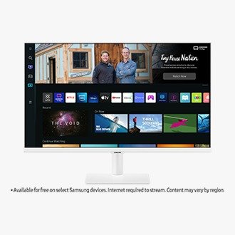 SAMSUNG 32" M5 FLAT MONITOR FULL HD WITH SMART TV EXPERIENCE WHITE LS32BM501EMXUE