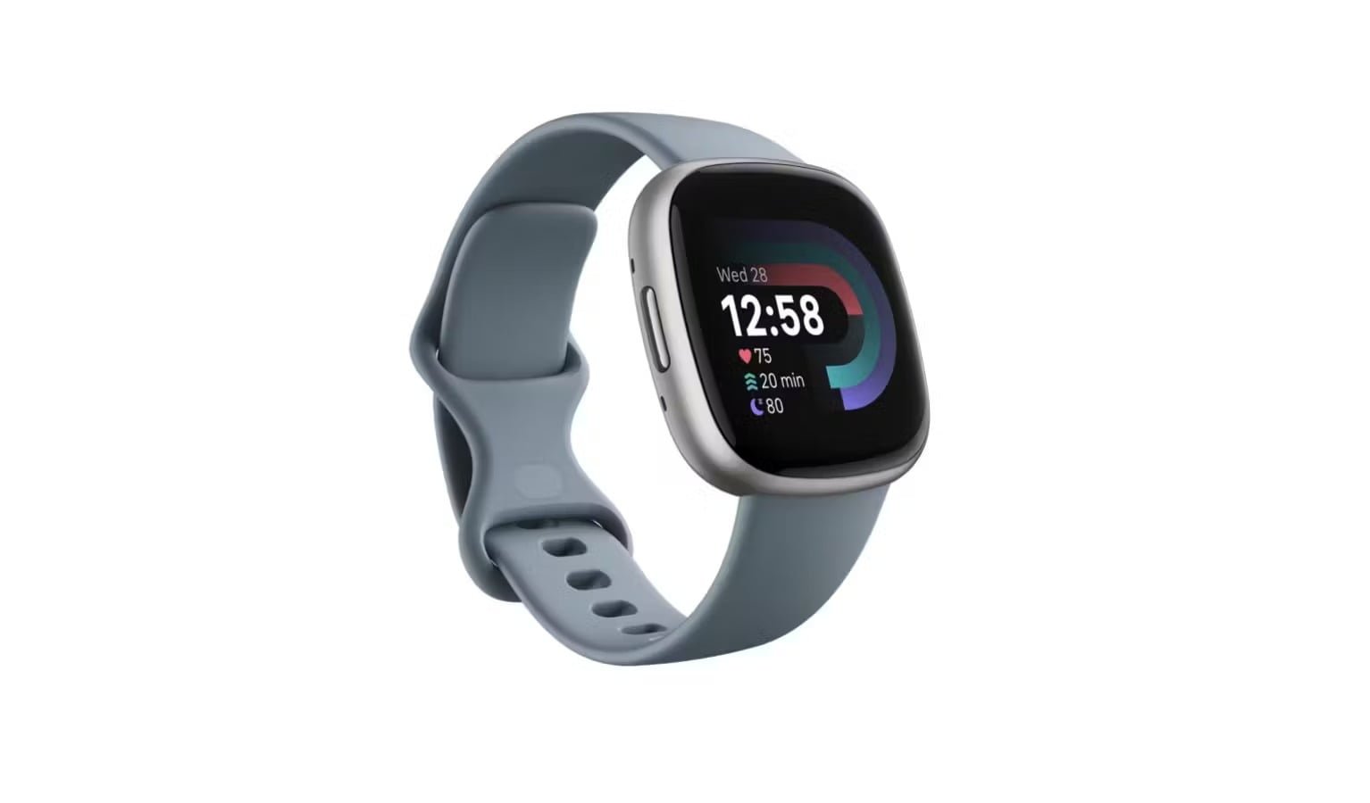 FITBIT VERSA 4 SMART WATCH WATERFALL BLUE/PLATINUM FB523SRAG