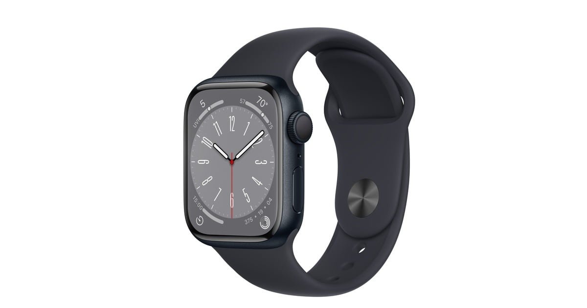 APPLE WATCH SERIES 8 GPS 41MM MIDNIGHT ALUMINIUM CASE WITH MIDNIGHT SPORT BAND M/L MNU83