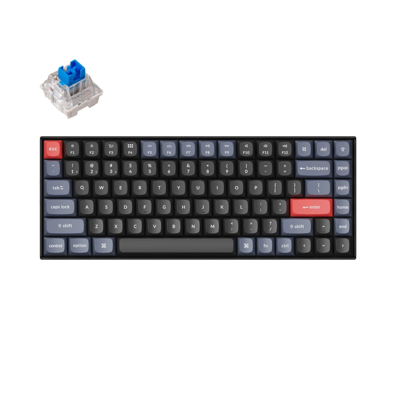 KEYCHRON K2 PRO 84 KEYS KEYCHRON K PRO MECHANICAL KEYBOARD  WHITE BACKLIGHT BLUE SWITCHES K2P-G2