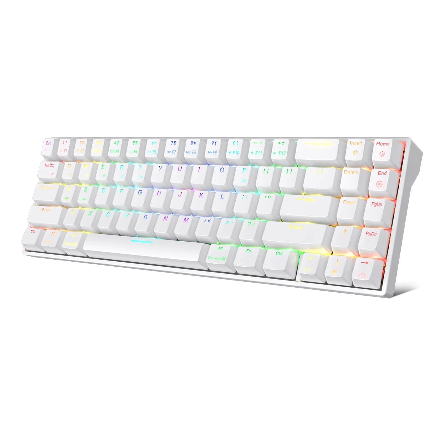 ROYAL KLUDGE GAMING KEYBOARD TRI MODE RGB HOT SWAP BLUE SWITCH WHITE RK71