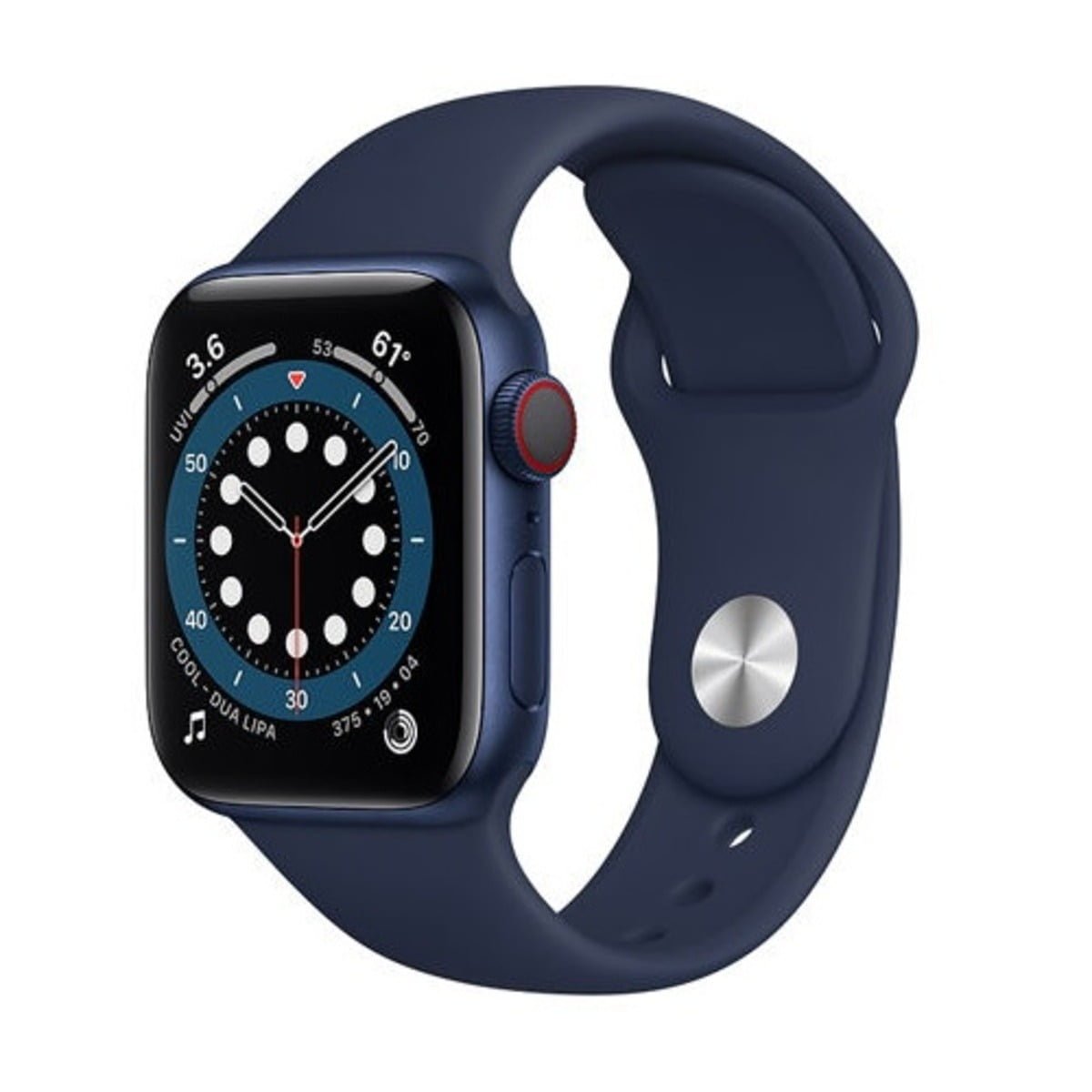 APPLE WATCH SERIES 6 GPS 44MM BLUE ALUMINIUM CASE WITH DEEP NAVY SPORT BAND M00J3