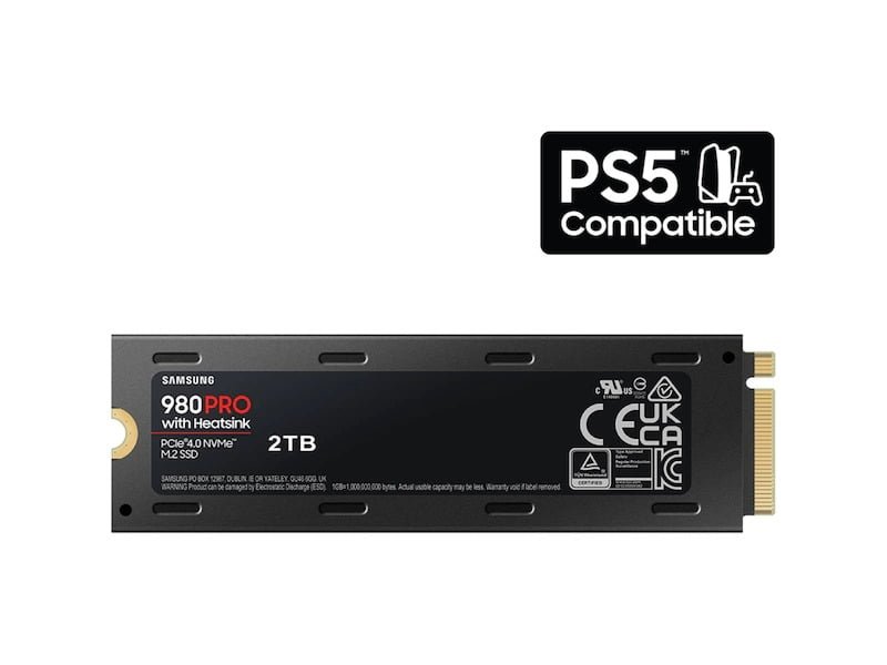 SAMSUNG 980 PRO WITH HEATSINK PCIE 4.0 NVME SSD 2TB