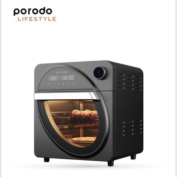 PORODO LIFESYTLE DUAL MODE TOUCH CONTROL AIR FRYER OVEN WITH ADVANCED AIR FLOW CIRCULATION 14.5L -BLACK
