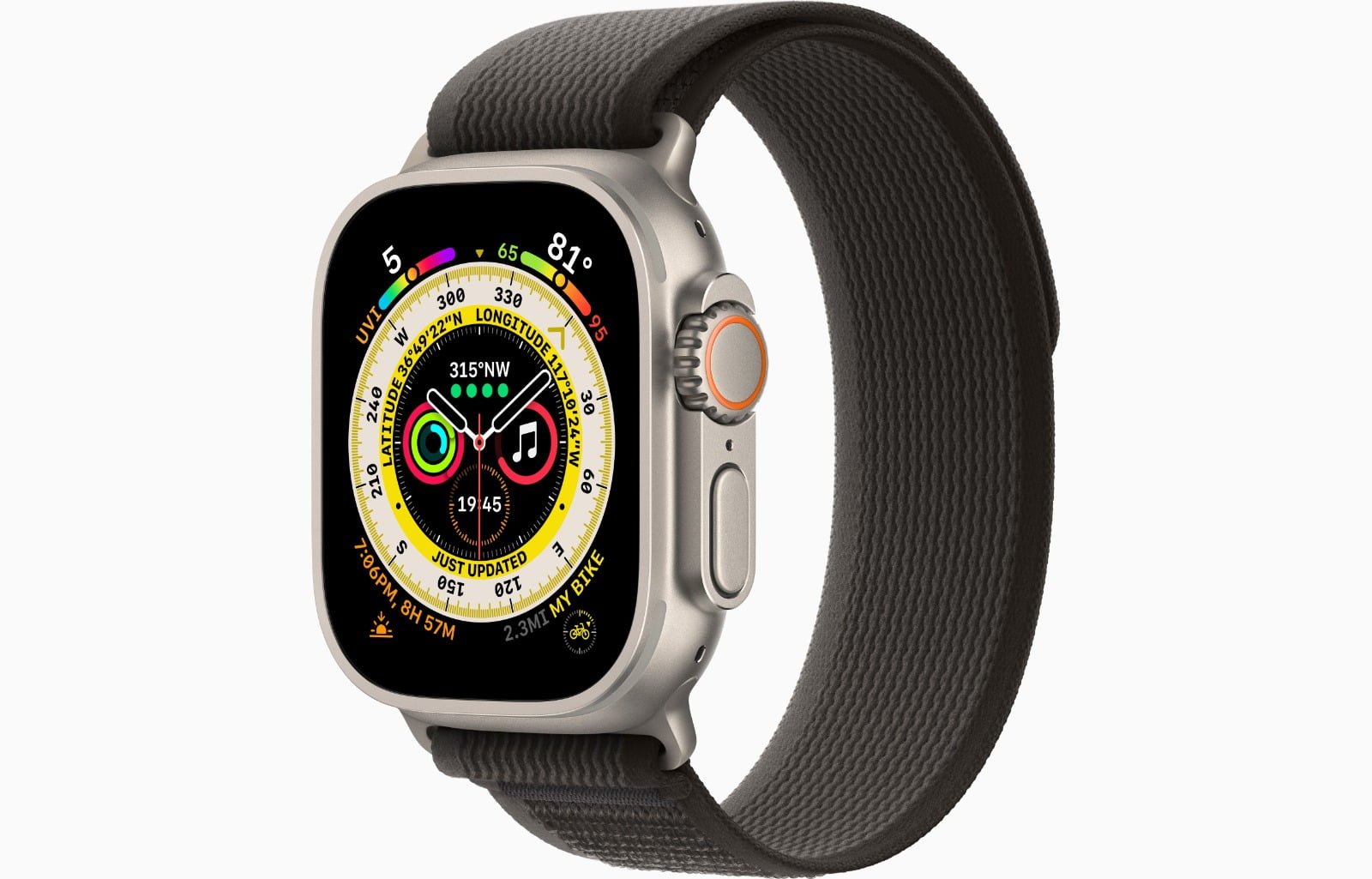APPLE WATCH ULTRA 49MM GPS + CELLULAR TITANIUM CASE BLACK/GRAY LOOP