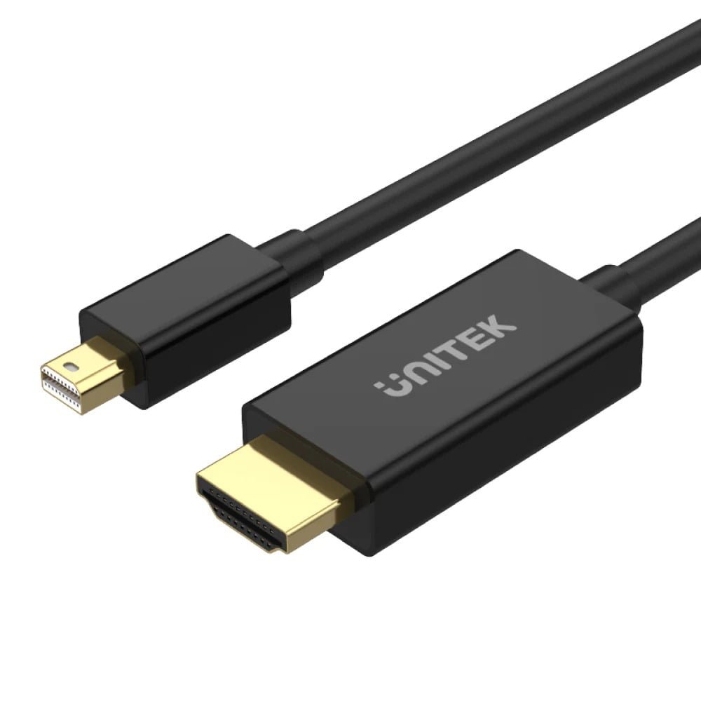 UNITEK MINI DISPLAY PORT MALE TO HDMI MALE CABLE ADAPTER (4K 30HZ) 2M V1152A