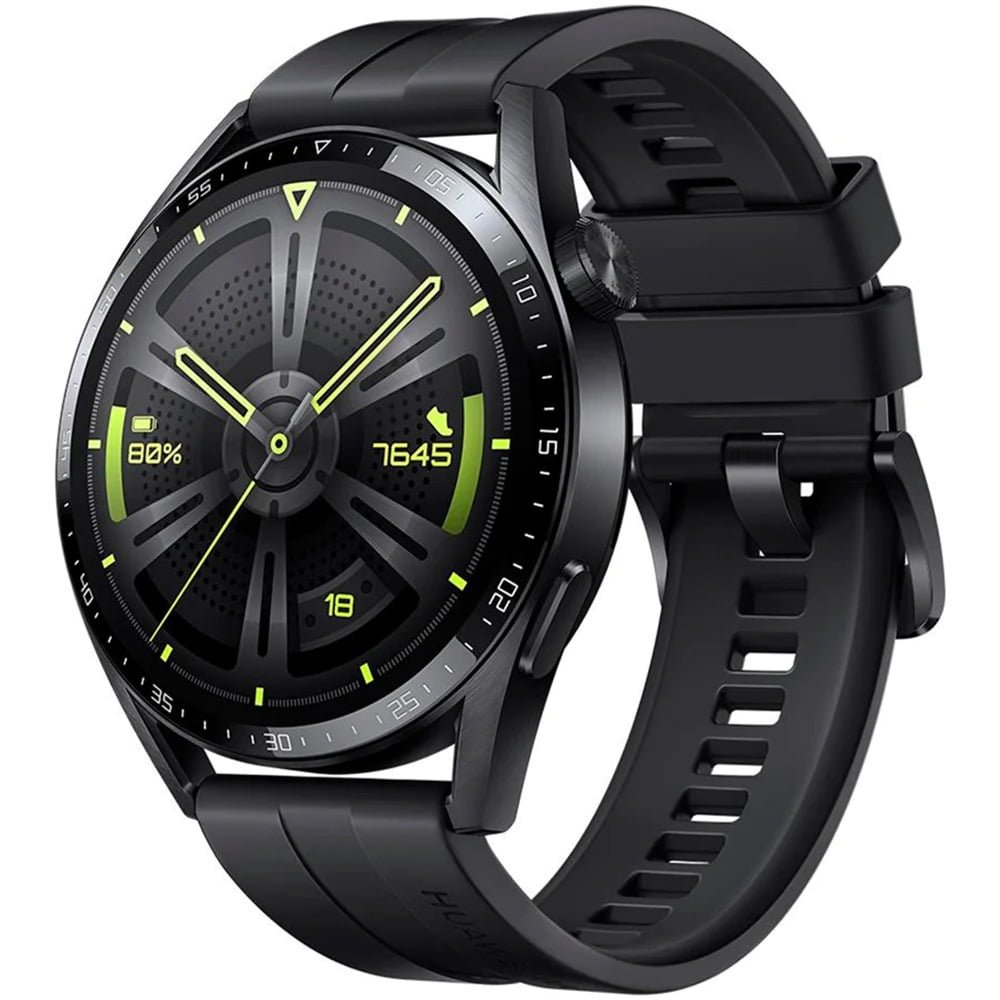 HUAWEI WATCH GT3 46MM STAINLESS STEEL CASE  STRAP BLACK JPT-B29