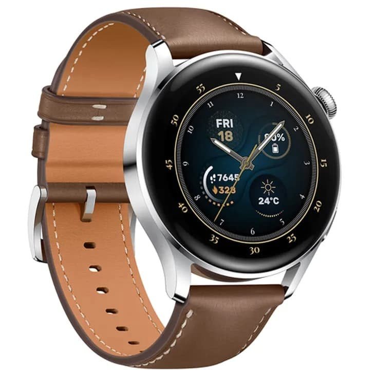 HUAWEI WATCH 3 BROWN LEATHER STRAP STAINLESS STEEL GLL-AL04