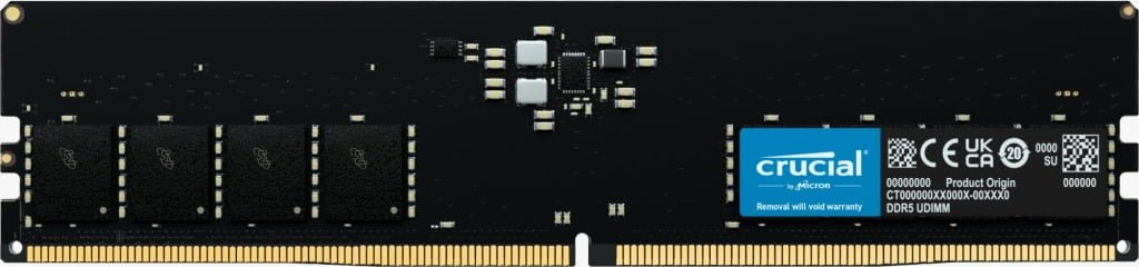 CRUCIAL 32GB DDR5 4800 DESKTOP UDIMM 1.1V CL40 CT2G48C40U5