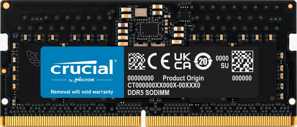 CRUCIAL DDR5 RAM 8GB 4800 LAPTOP MEMORY CT8G48C40S5