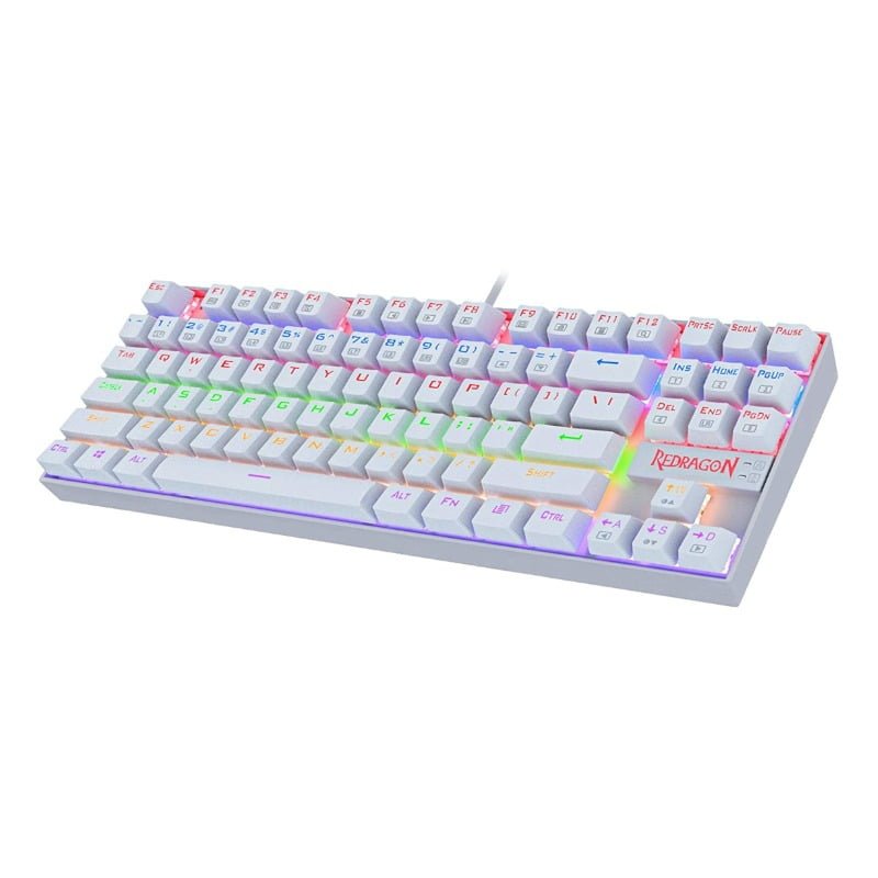 REDRAGON KUMARA WIRED MECHANICAL KEYBOARD WHITE K552W-RGB RED