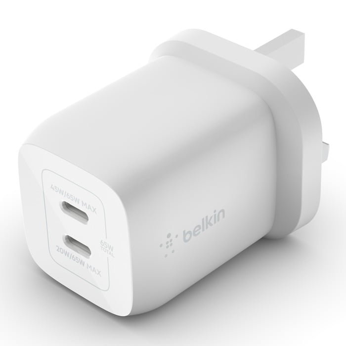 BELKIN BOOST CHARGE PRO 65W DUAL WALL CHARGER